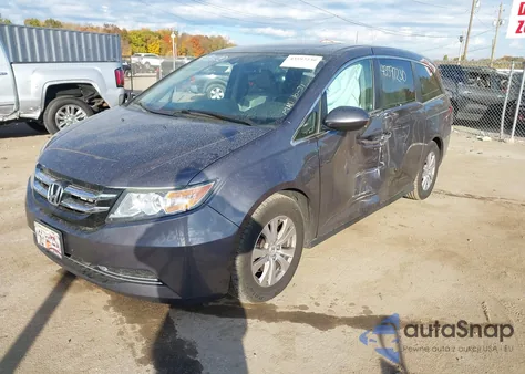 2016 Honda Odyssey Ex-L из США, поврежденный, VIN 5FNRL5H63GB014393